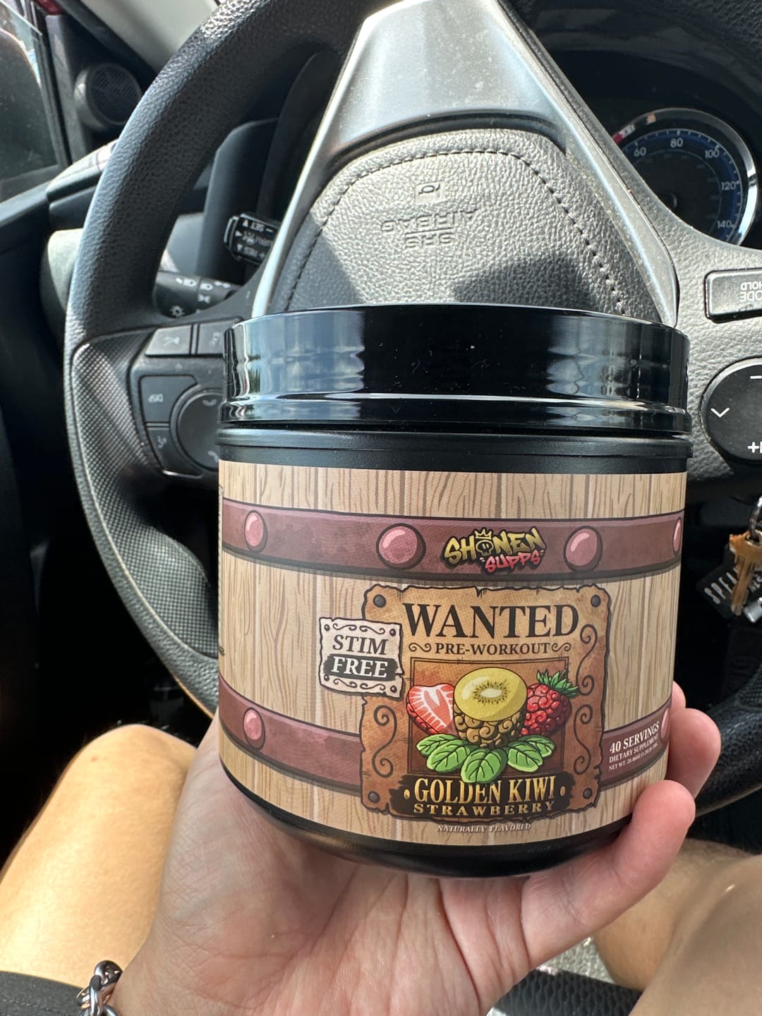 Customer photo review of WANTED Stim-Free Pre-Workout