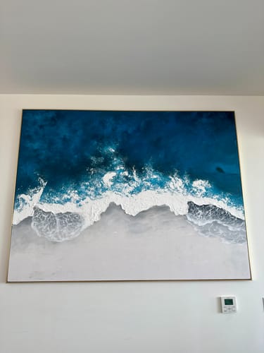 Customer photo review of Abstract Coastal Painting #ABSH58