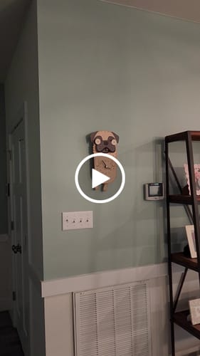 Customer video review of Penny the Pug Pendulum Clock