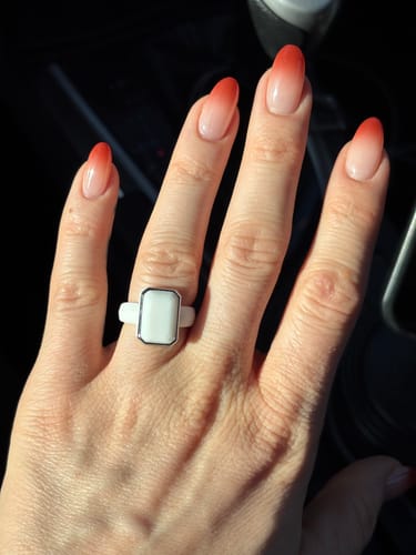 Customer photo review of Emerald Collection- Silicone Rings with Metal Frame - Patented Design