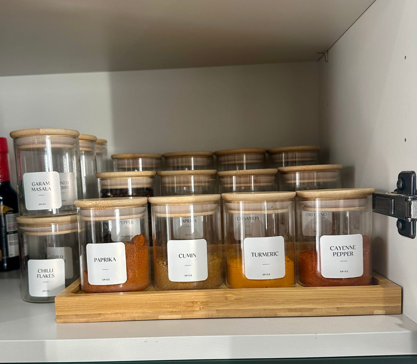 Customer photo review of Glass Spice Jar with Bamboo Lid 200ml Small