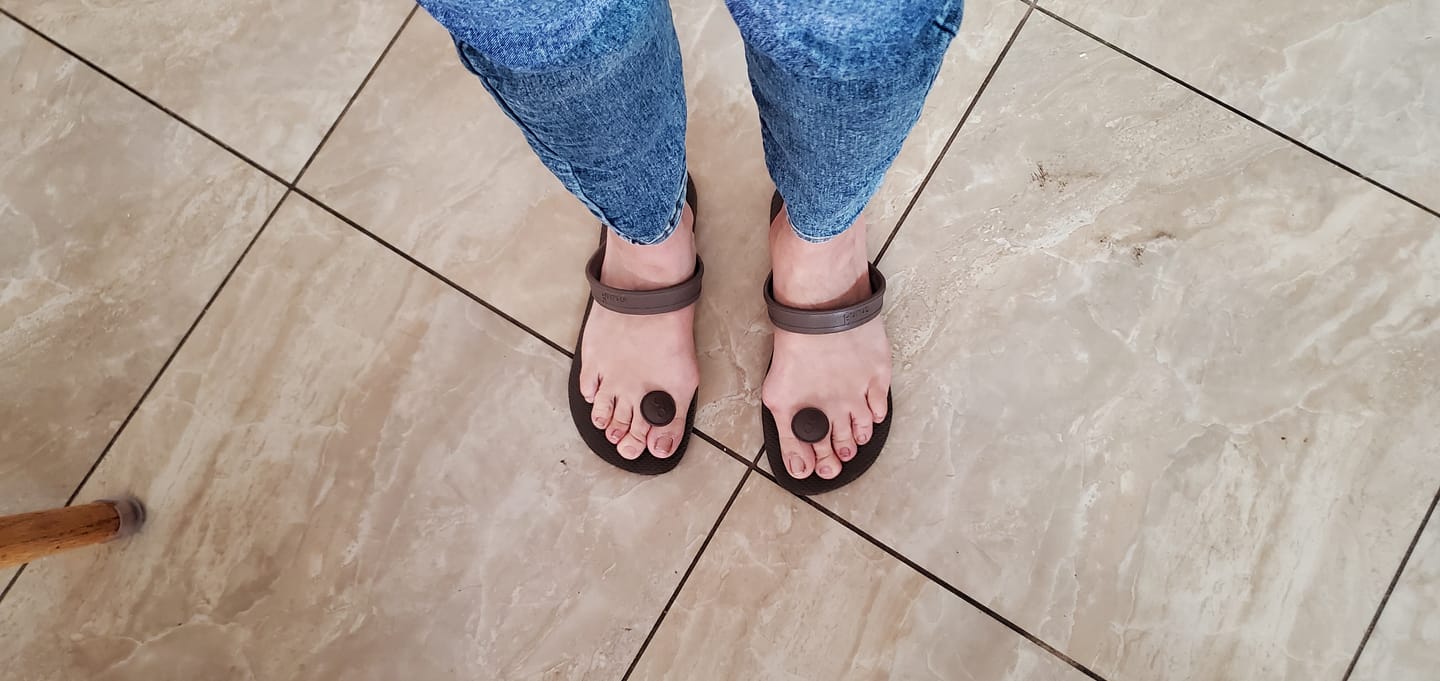 Customer photo review of Gurus Flip-Flops - Brown