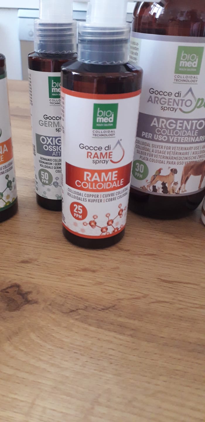 Customer photo review of RAME COLLOIDALE SPRAY SUBLINGUALE BIOMED 25 ppm - 150 ml