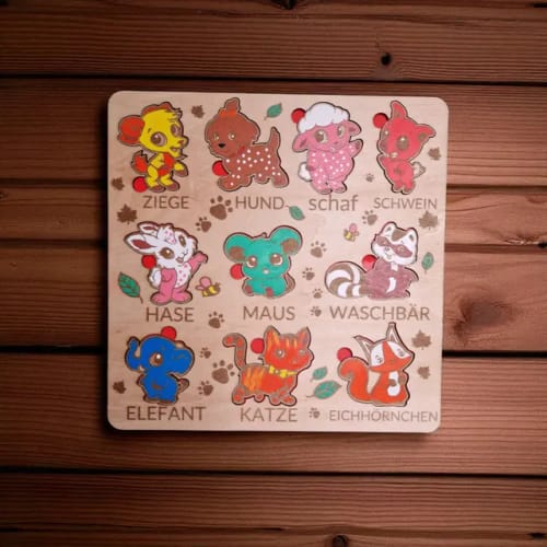 Customer photo review of Set of 13 Puzzles for Kids Laser Cut Files