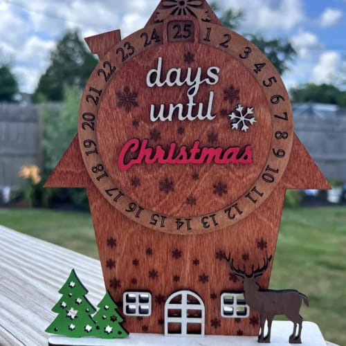 Customer photo review of Advent Calendar Laser Cutting Christmas Glowforge Svg File