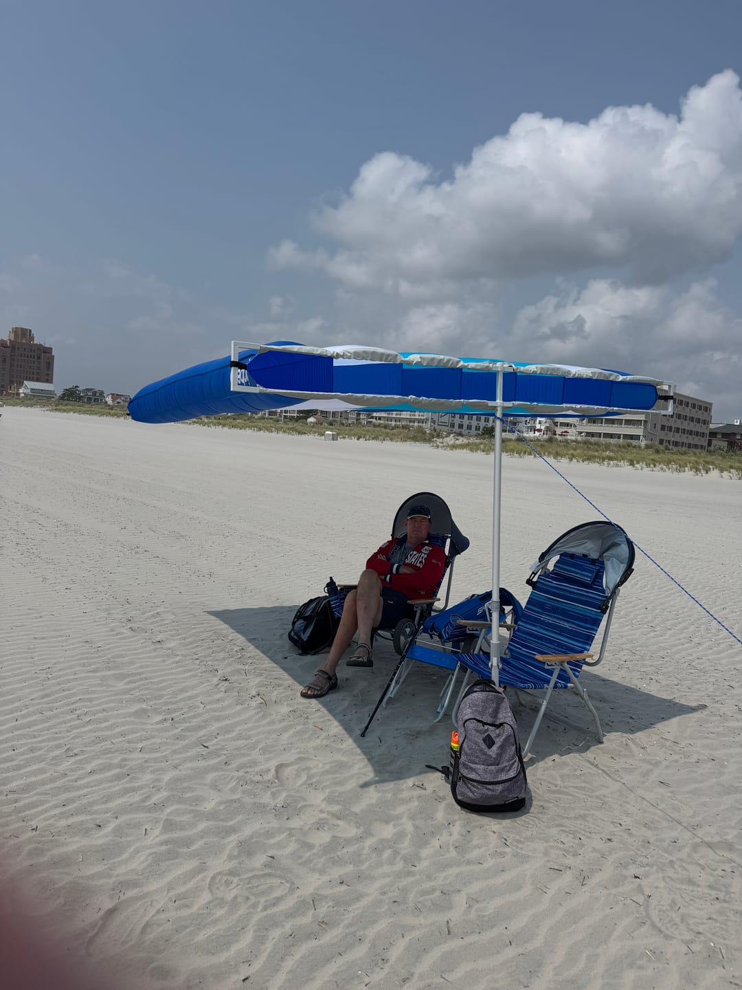 Customer photo review of ShadeSock - Wind-Inflating, Silent Beach Shade