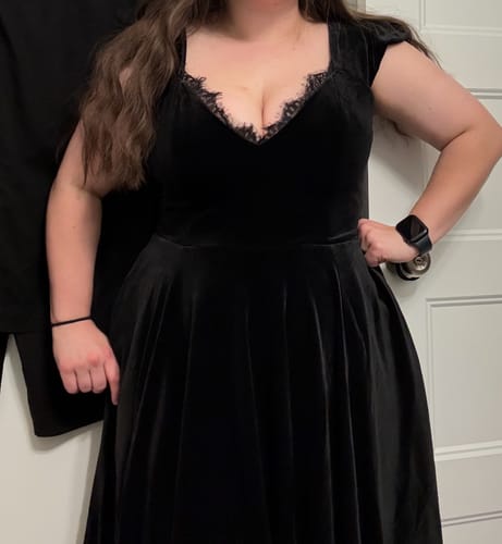 Customer photo review of Baudelaire Swing Dress in Black