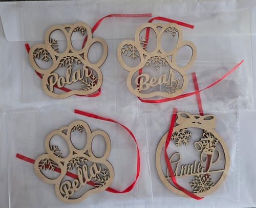Customer photo review of Personalized Pet Christmas Ornament