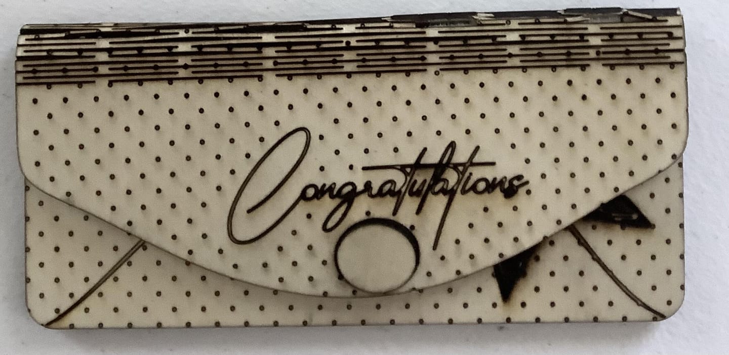 Customer photo review of Envelope for money 6 set laser cut svg file