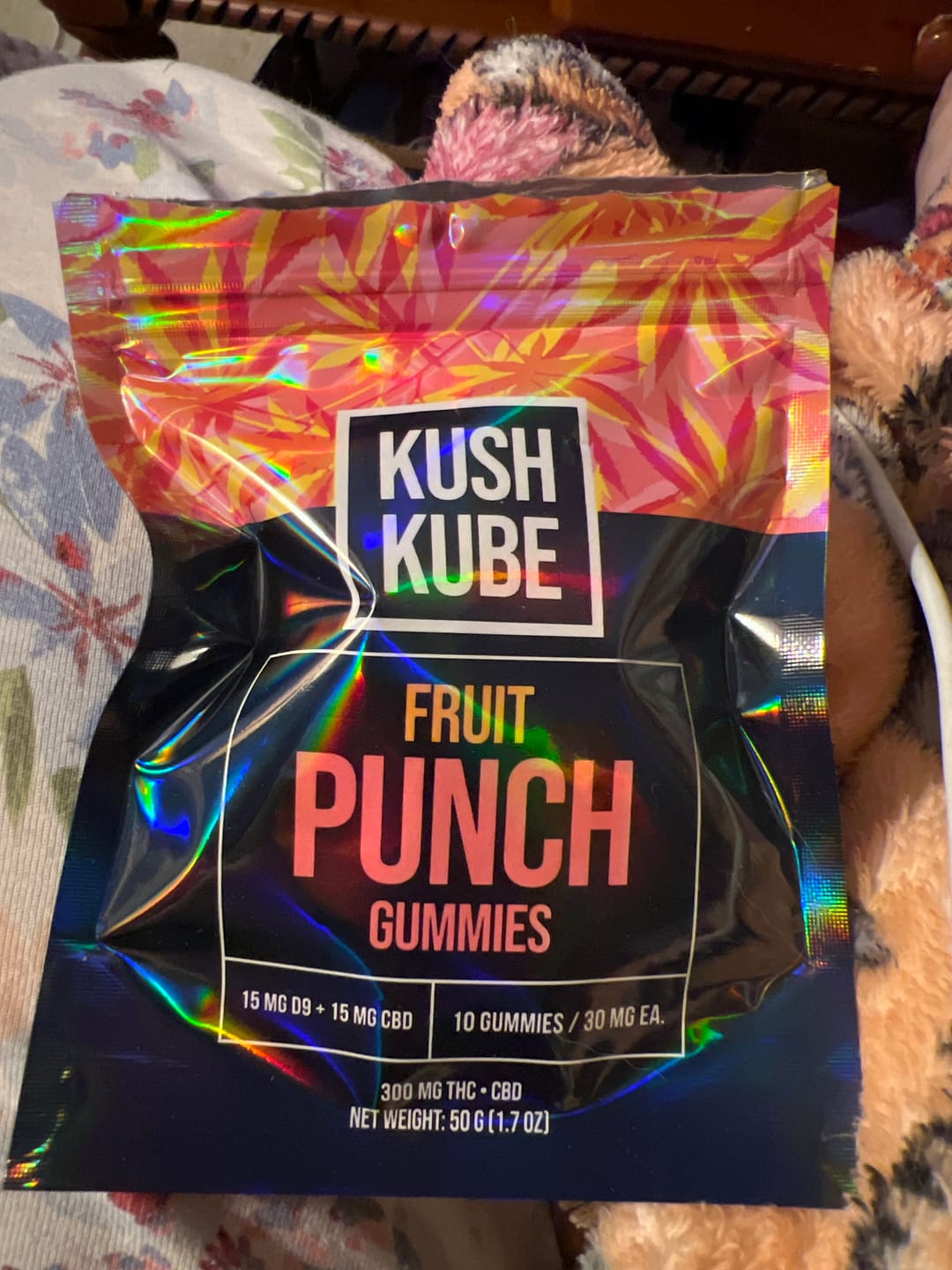 Customer photo review of Fruit Punch Kush Kube - 15mg THC