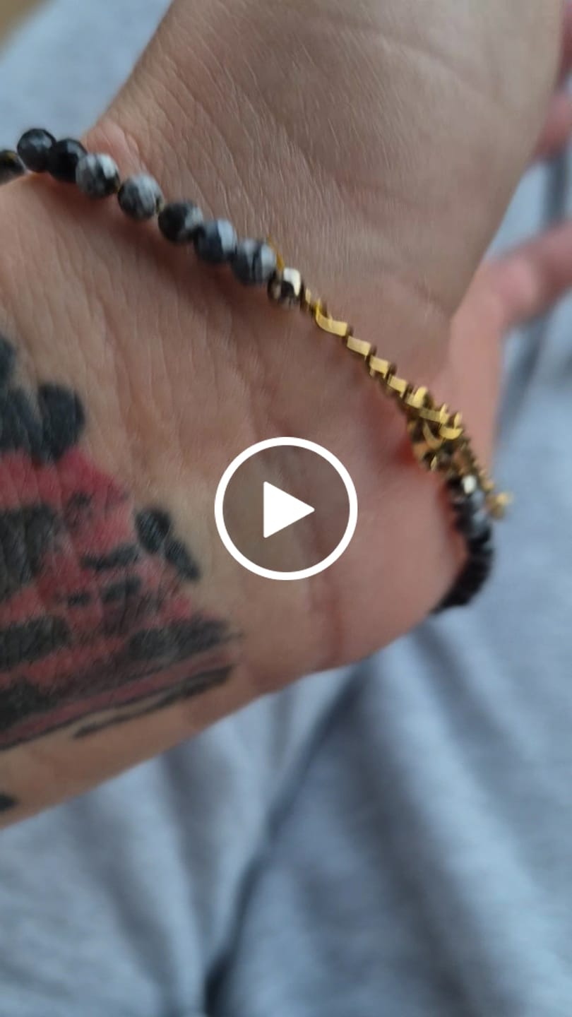 Customer video review of Obsidian Armband - Schneeflockenobsidian