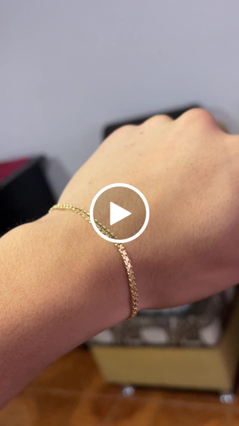 Customer video review of Pulsera Bismarck en Oro laminado 18k