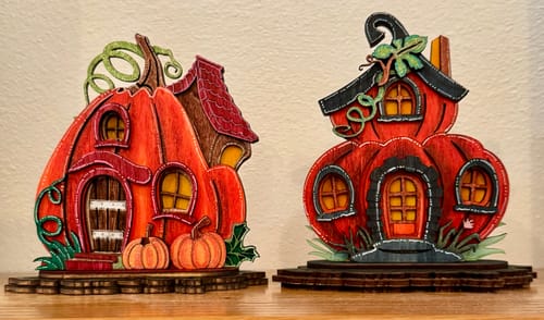 Customer photo review of Pumpkin house Halloween 6 bundle laser cut svg file