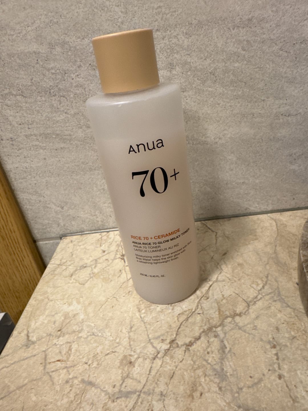 Customer photo review of Pieniņveida toniks mirdzuma piešķiršanai ādai ar rīsiem Anua Rice 70 Glow Milky Toner
