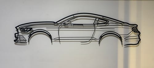 Customer photo review of Ford Mustang GT 2015 Metal Wall Art Silhouette