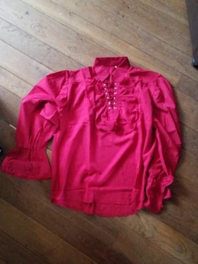 Customer photo review of Steampunk Long Sleeve Ruffled Shirt