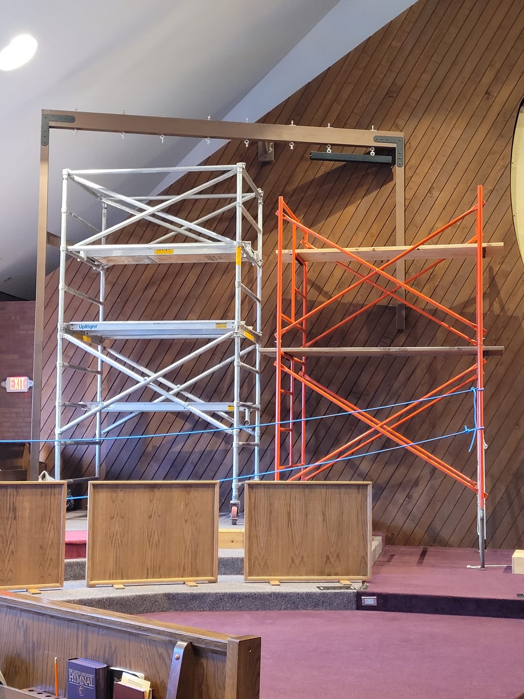 Customer photo review of L shaped Brackets for 8 inch beams - Chamfered - Centered style holes