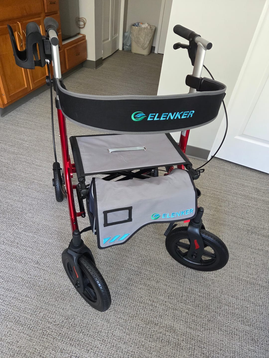 Customer photo review of HFK-9210KDB All Terrain Dual-Brake Rollator Walker 12" Wheels