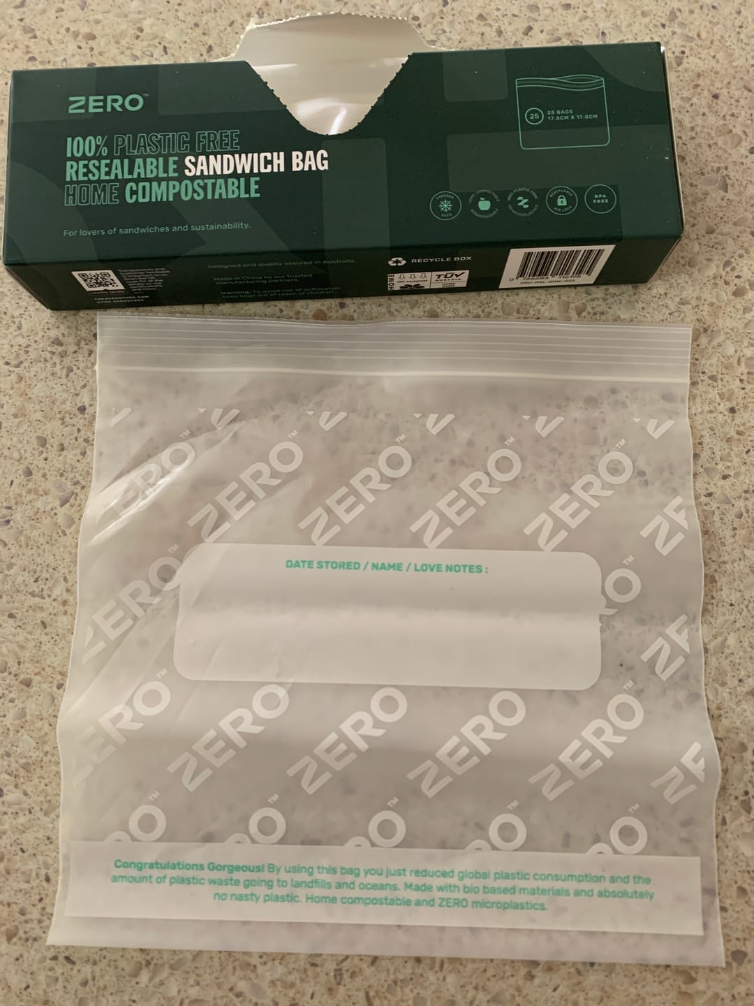Customer photo review of Resealable Food Storage Bags