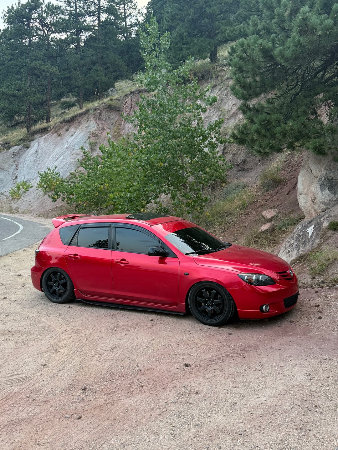 Customer photo review of Glossy Metallic Vampire Red Vinyl Wrap