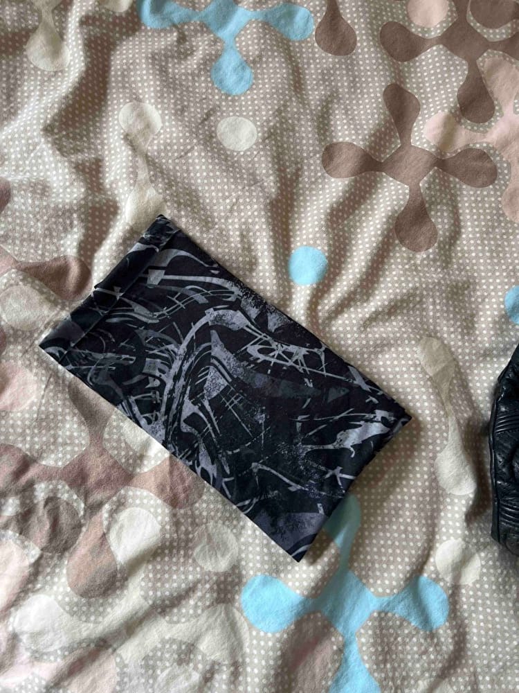 Customer photo review of Valeria Wear - Karışık Siyah Beyaz Desenli Buff