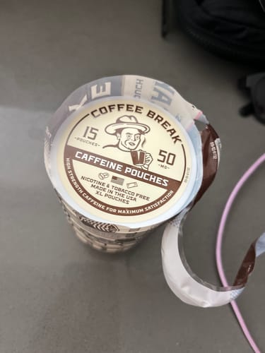 Customer photo review of Coffee Break Caffeine Pouches