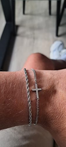 Customer photo review of CROSS BRACELET | Silver