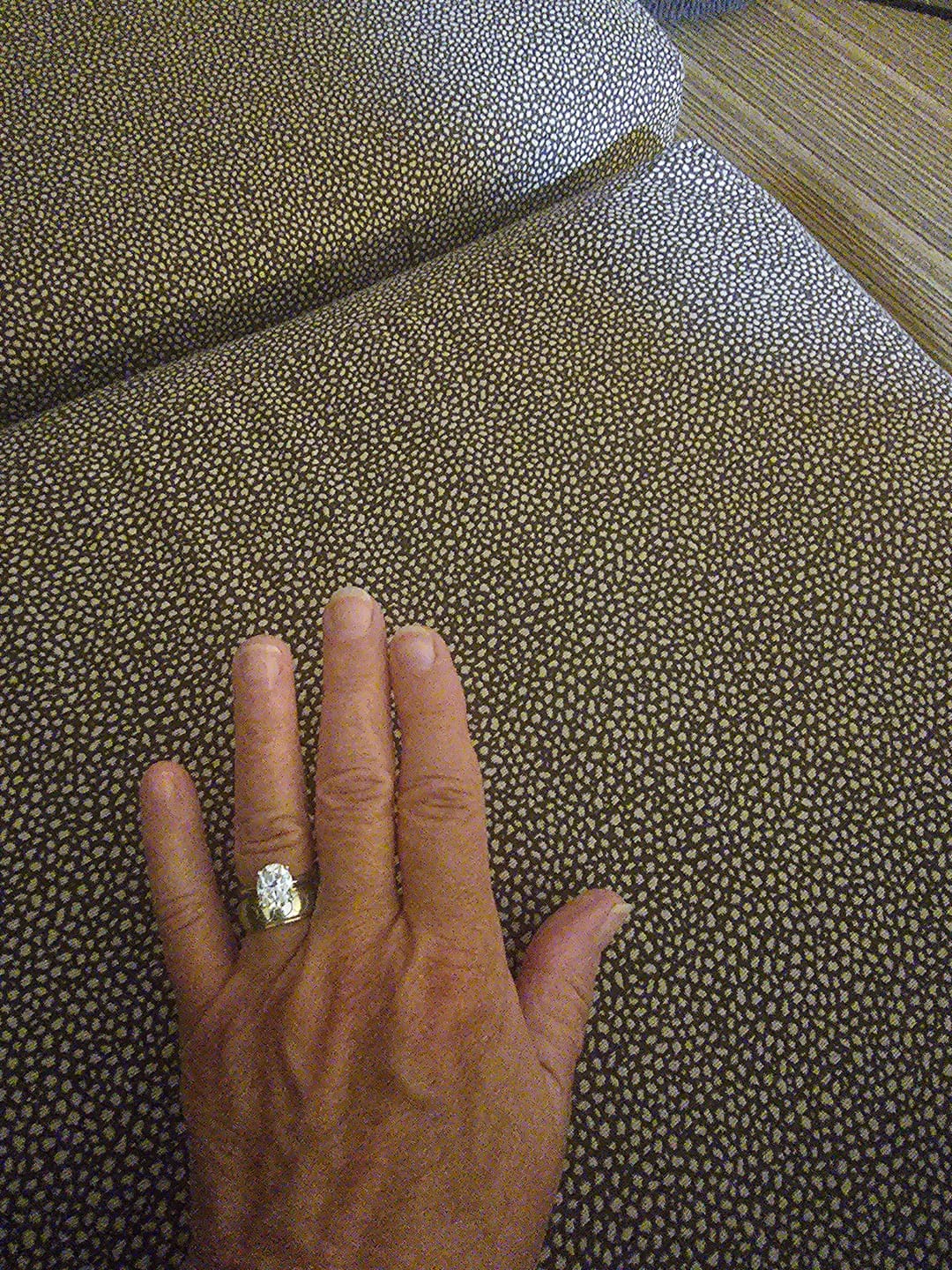 Customer photo review of Classic Solitaire Oval Moissanite Four Prong Polish Engagement Ring