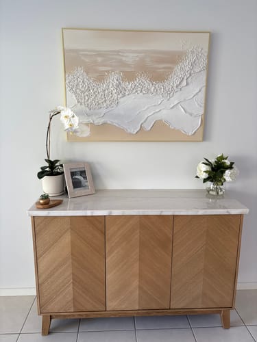 Customer photo review of Ocean And Sky Textured Painting Canvas #OS039