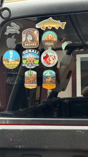 Customer photo review of Mount Rainier National Park Sticker