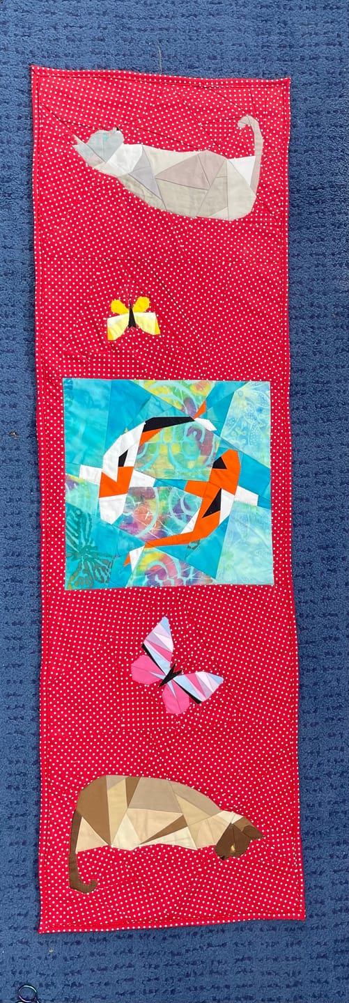 Customer photo review of Polka Dot Rose & Hubble Cotton Poplin Fabric