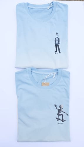 Customer photo review of Unisex organic dip-dye t-shirt