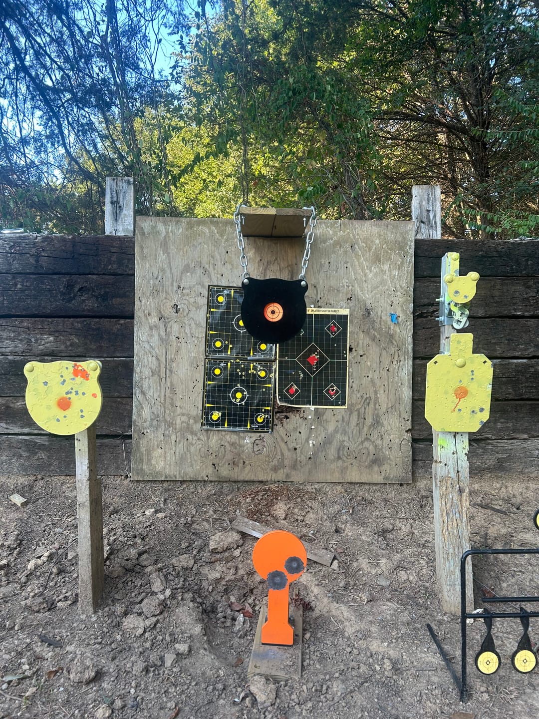Customer photo review of 10" X 3/8" AR500 Steel Bullseye Gong Target