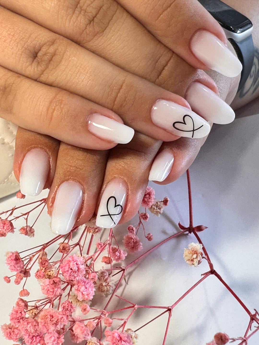 Customer photo review of Supreme Milky White Builder gel