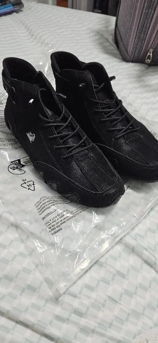 Customer photo review of Men Women Velcro Suede High Boots Beck Shoes (Unisex)
