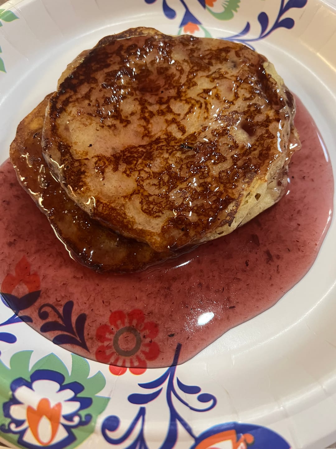 Customer photo review of Cousin T's Gourmet Blueberry Pancake Mix