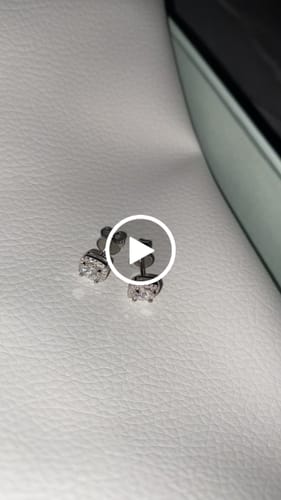 Customer video review of MOISSANITE HALO EARRINGS.