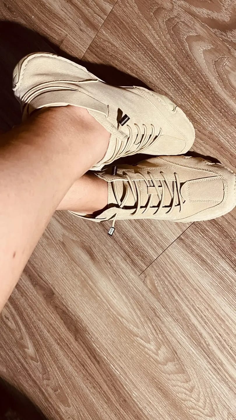 Customer photo review of Men Women Velcro Suede High Boots Beck Shoes (Unisex)