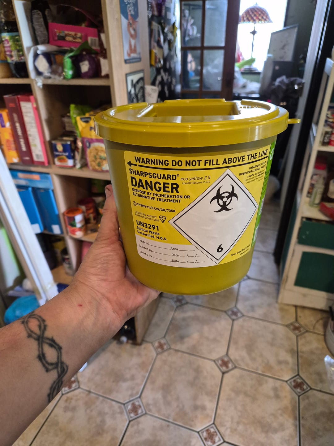 Customer photo review of Sharpsguard 2.5 Litre Yellow Sharps Bin