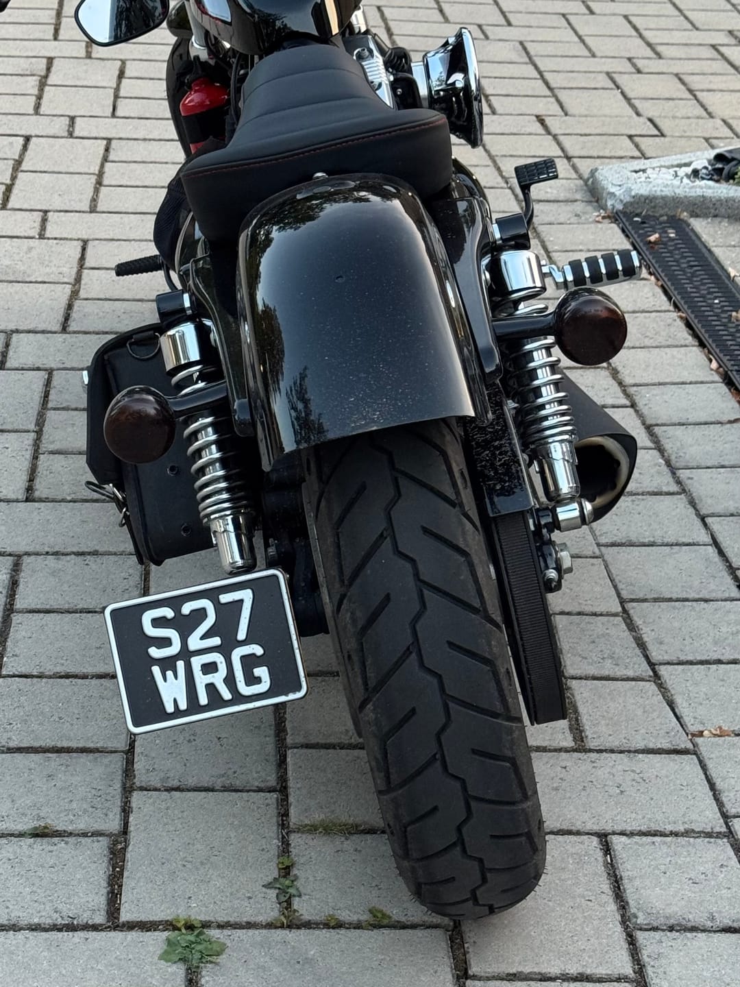 Customer photo review of Classic Metal Pressed 7×5 Motorbike Number Plate