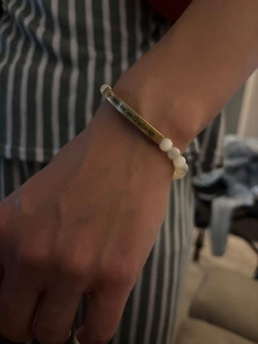Customer photo review of Mother Of Pearl Custom Bracelet