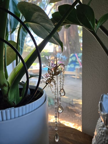 Customer photo review of Butterfly Suncatcher Plant Wand DIY Kit  - Flutter
