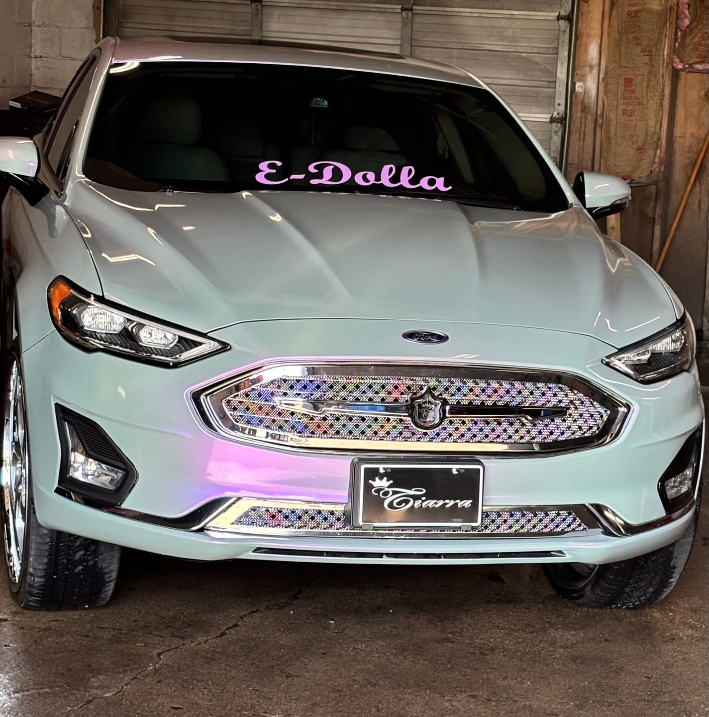 Customer photo review of Candy Metallic Gray Purple vinyl wrap