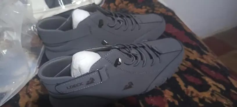 Customer photo review of Men Women Velcro Suede High Boots Beck Shoes (Unisex)