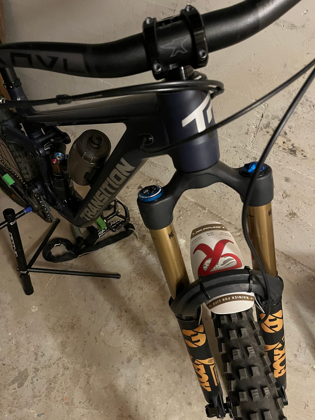 Customer photo review of Metallic Fox 38 Factory Fork Decal
