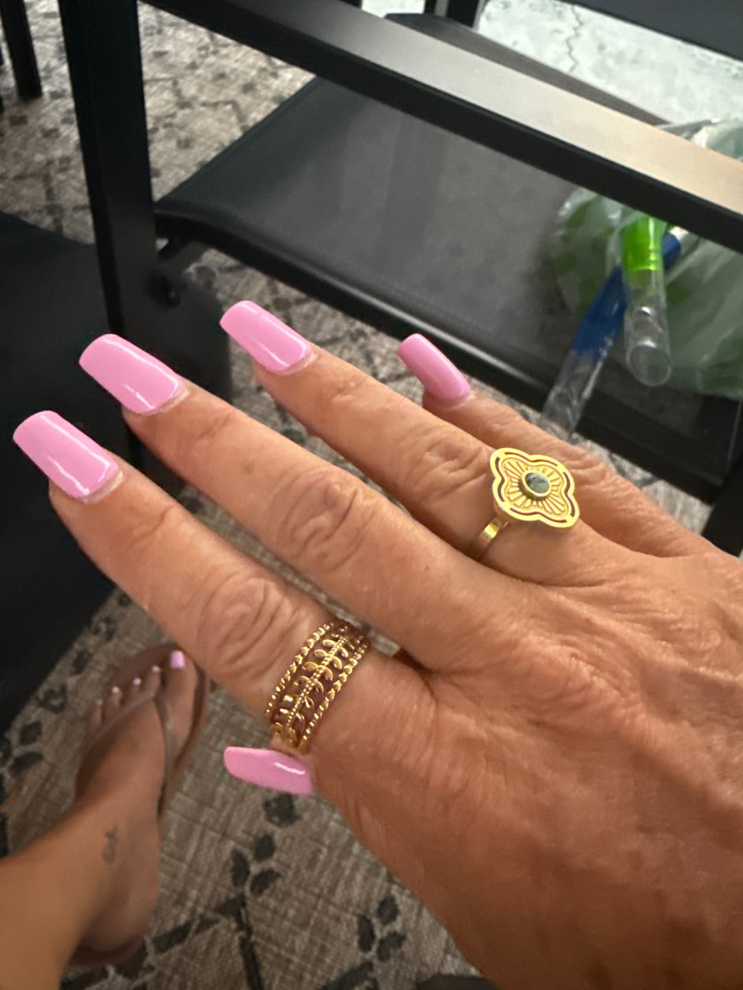 Customer photo review of Marissa Layered Gold Leaf Ring