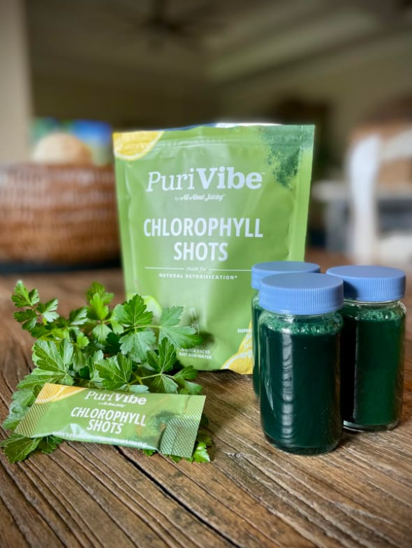 Customer photo review of Chlorophyll & Lemon Wellness Juice Shots - Superfood Powder - Supports Detox & Gut Health
