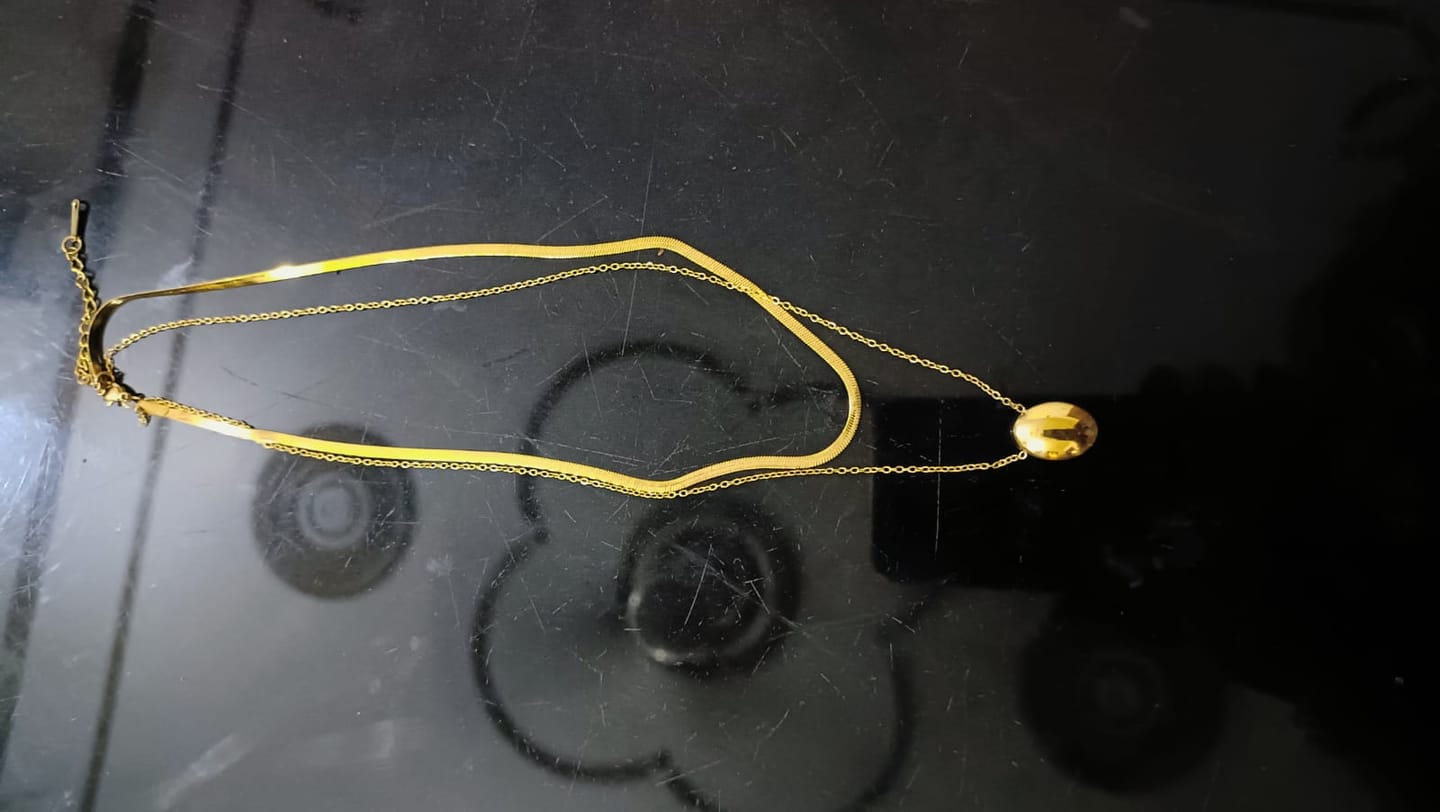 Customer photo review of Minimalist Layered Necklace