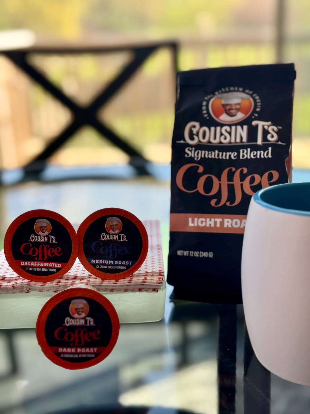 Customer photo review of Cousin T's Signature Blend Medium Roast Coffee