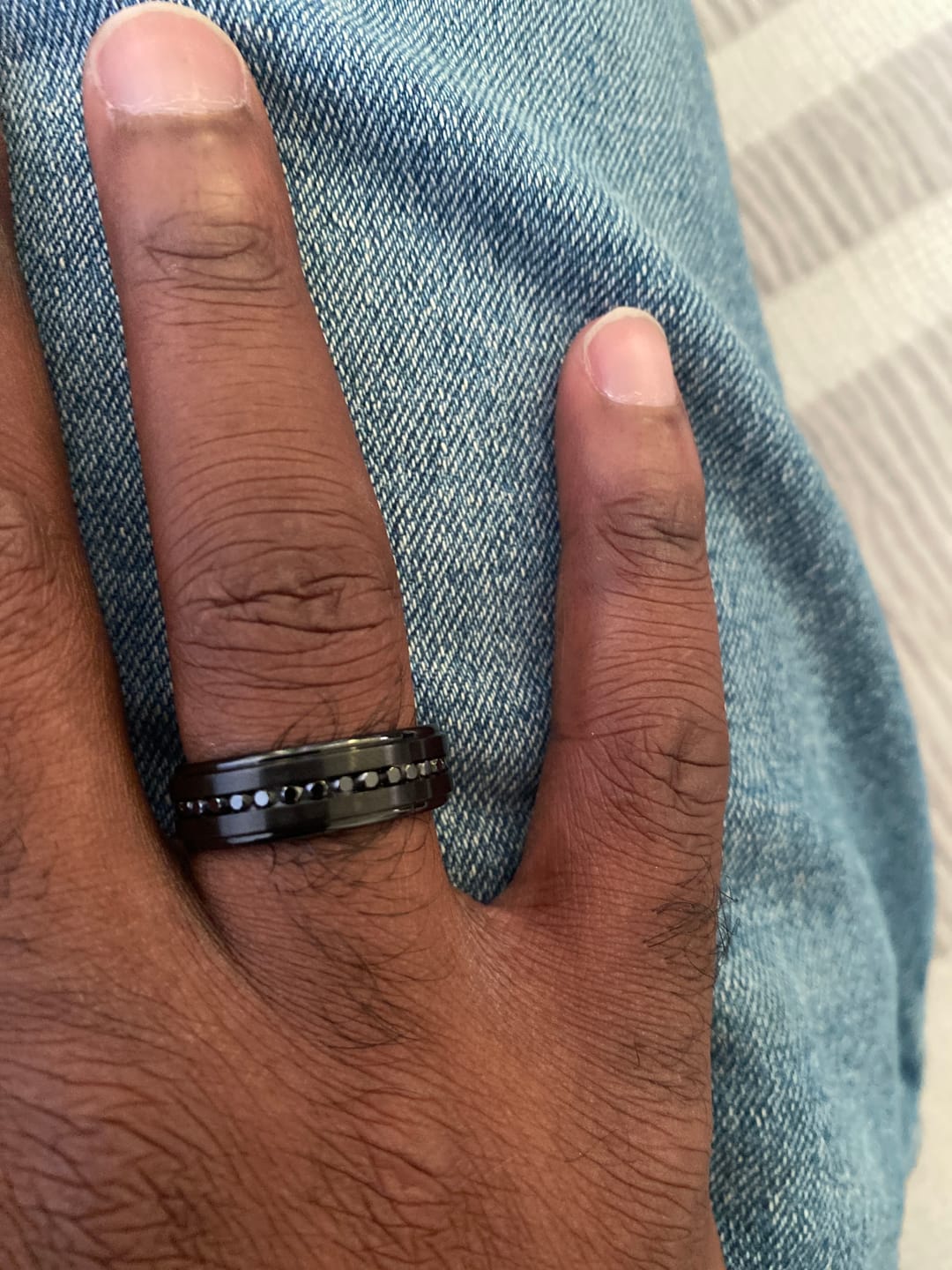 Customer photo review of Black Stone Matte Band